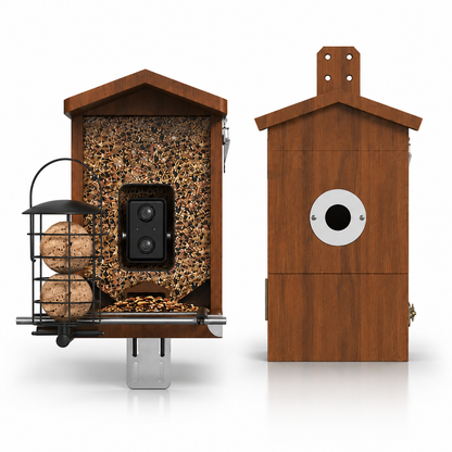 Nistkasten mit Kamera & Futterhaus mit Kamera – Komplettset