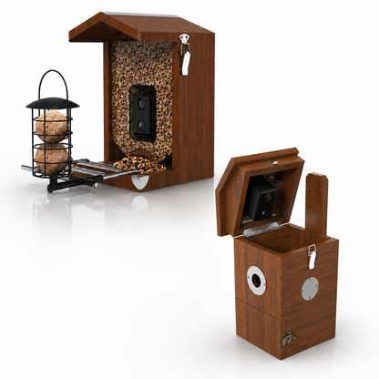 Nistkasten mit Kamera & Futterhaus mit Kamera – Komplettset