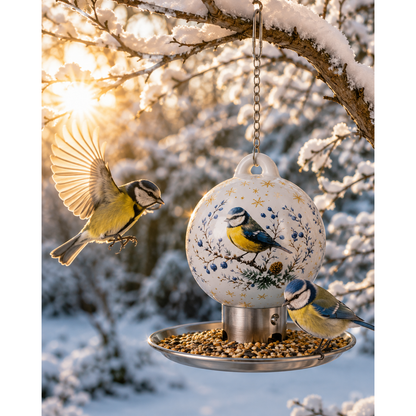 Premium-Porzellan-Vogelfutterspender Gartenseele