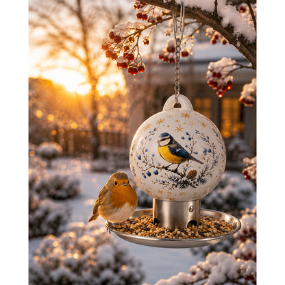 Premium-Porzellan-Vogelfutterspender Gartenseele